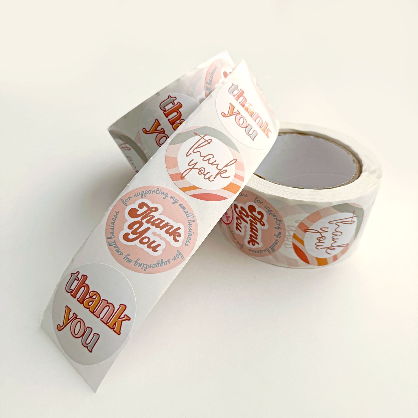 thank you stickers boho shipping supplies customer thank you for supporting my small business packaging sticker rolls