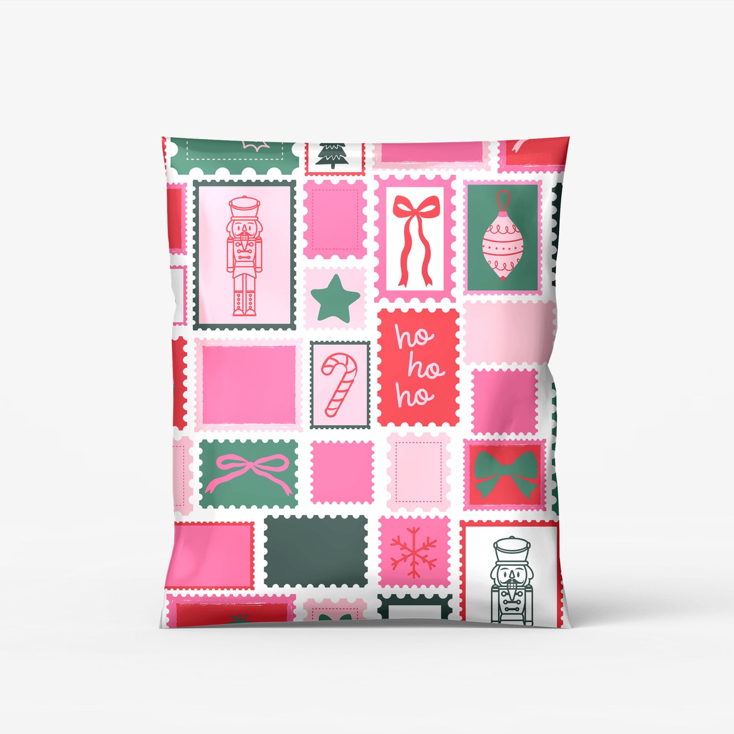christmas poly mailers cute pink girly small biz shipping supplies holiday packaging
