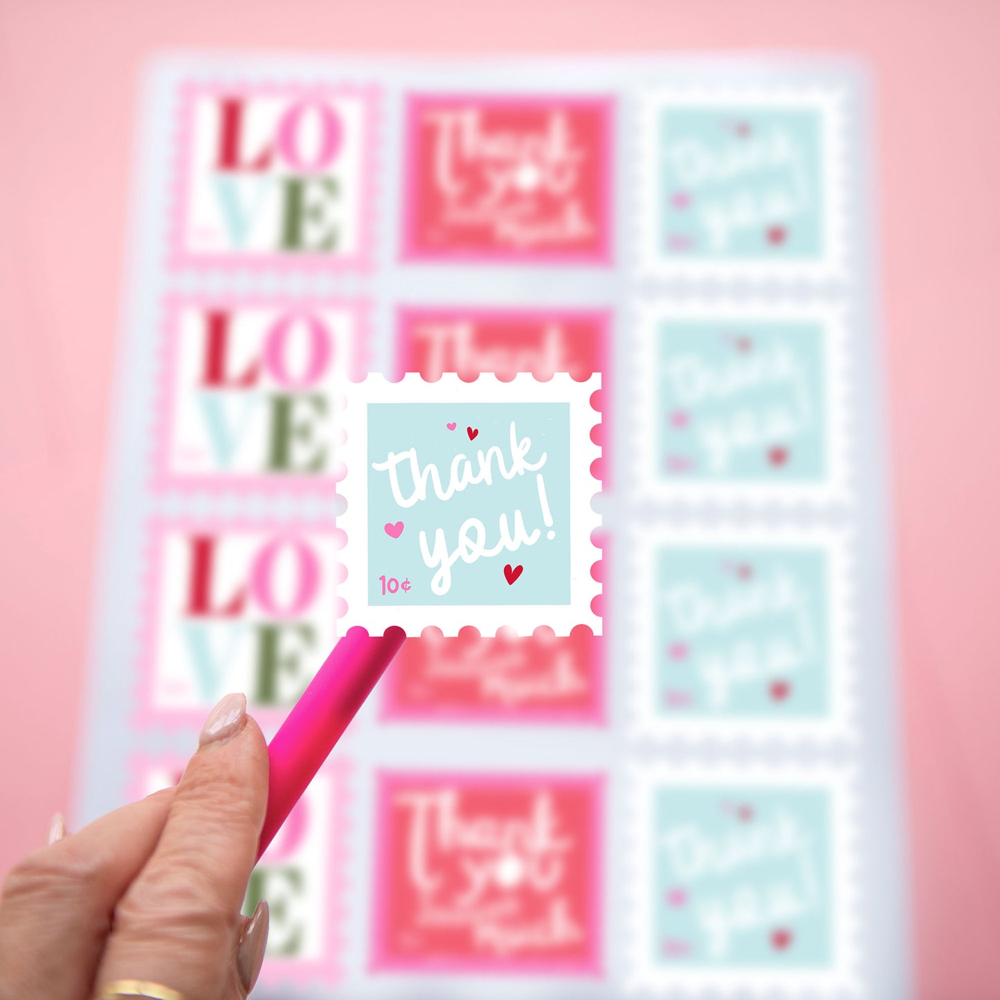 Poly Postage Thank You Stickers | 2" Matte | 48pk