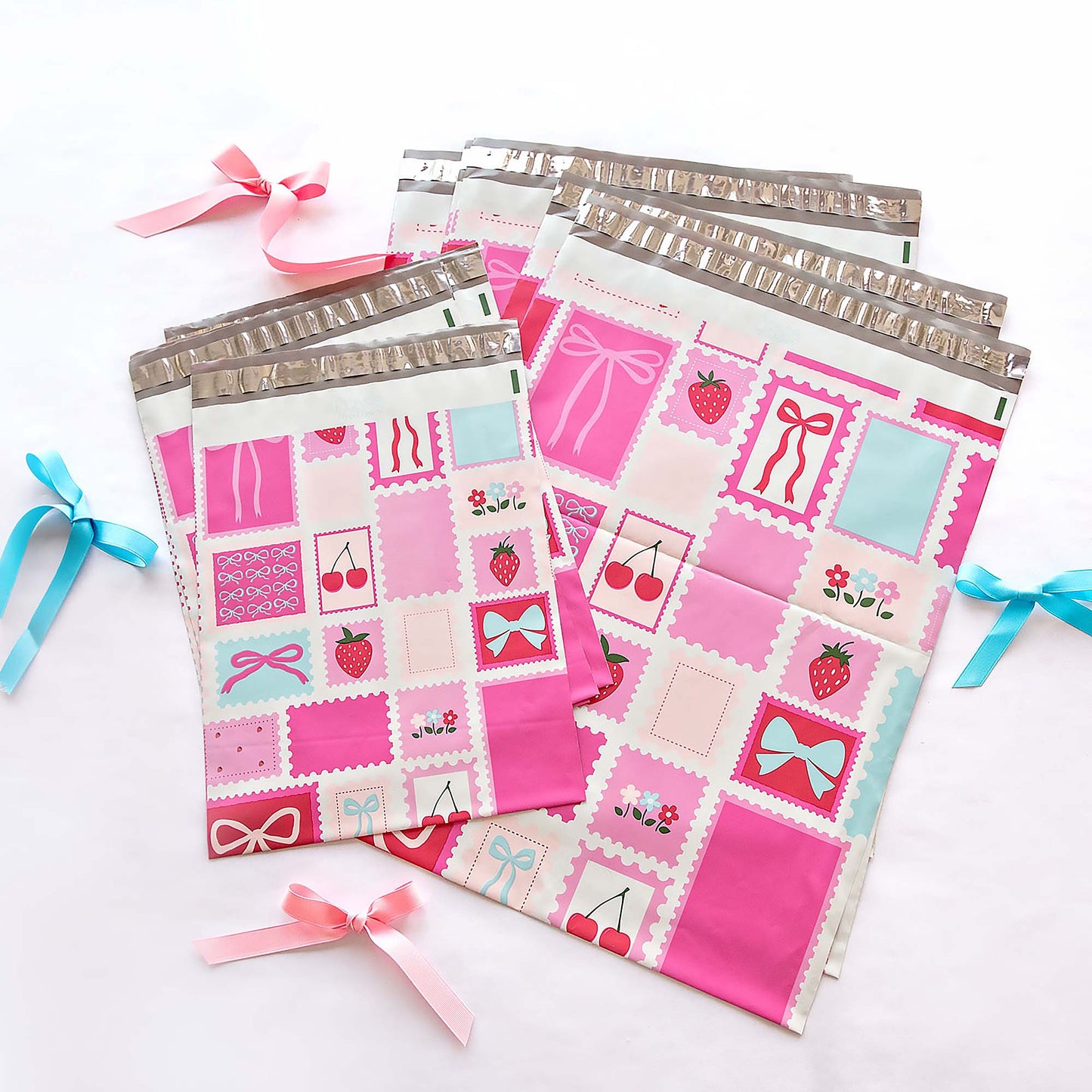 polymailers cute pink trendy girly designer boutique shipping bag polybag packaging for small biz