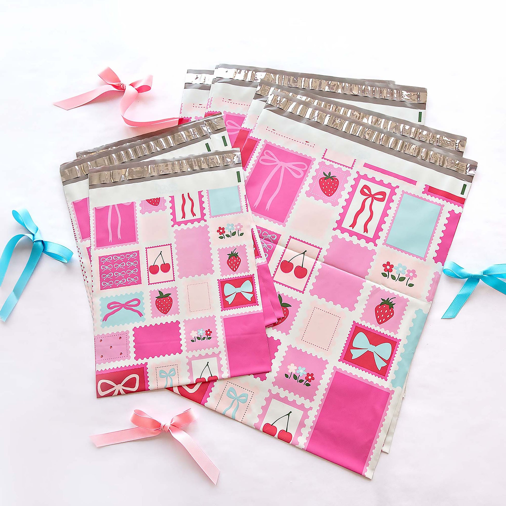 polymailers cute pink trendy girly designer boutique shipping bag polybag packaging for small biz