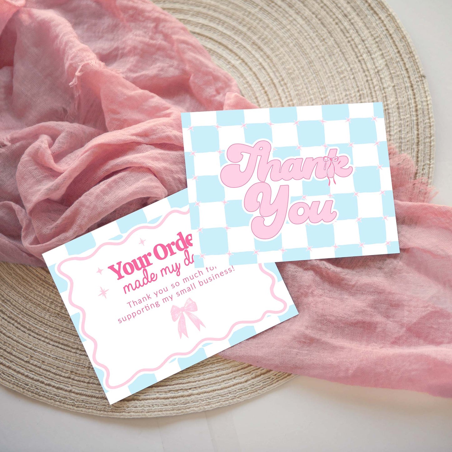 customer thank you message note letter card pack small biz supplies packaging insert