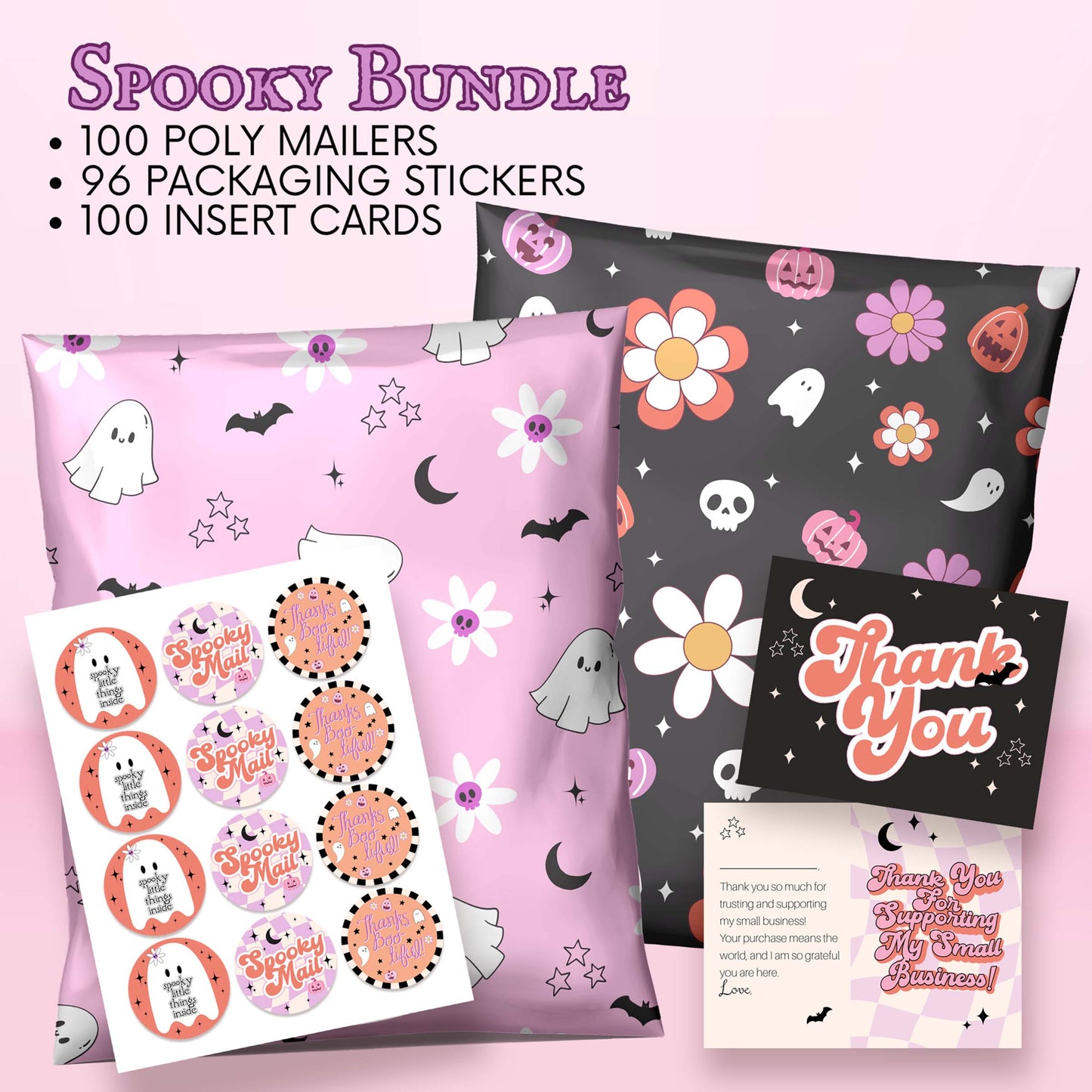 holiday shipping envelopes cute halloween shipping supplies spooky boutique mailing bags customer thank you