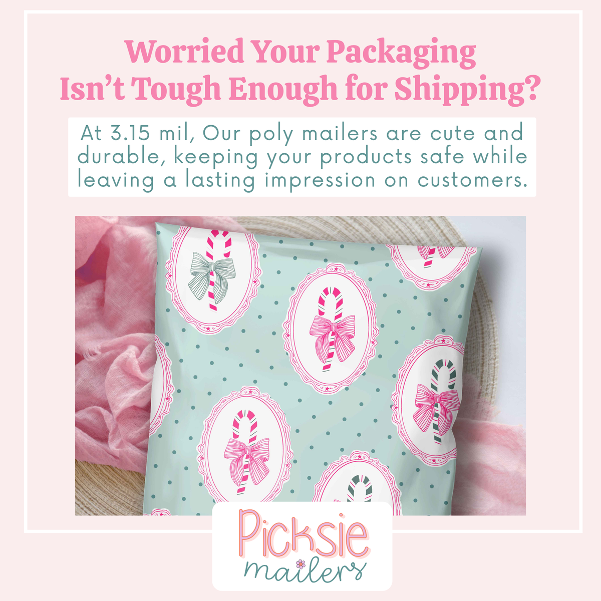 Christmas Poly Mailers Bundle | Poly Peppermint