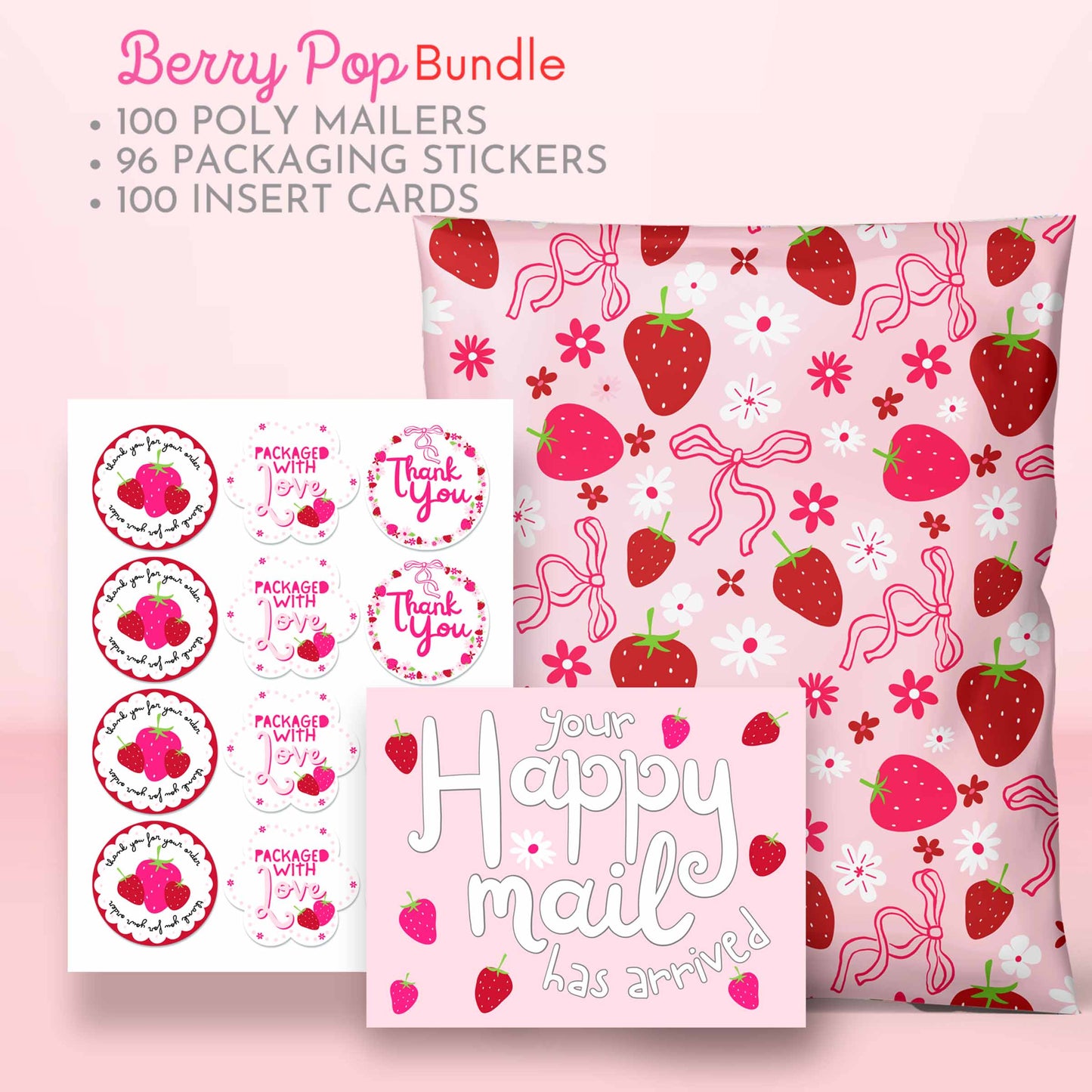 summer mailers polymailer shipping bag envelope cute pink trendy designer poly bag
