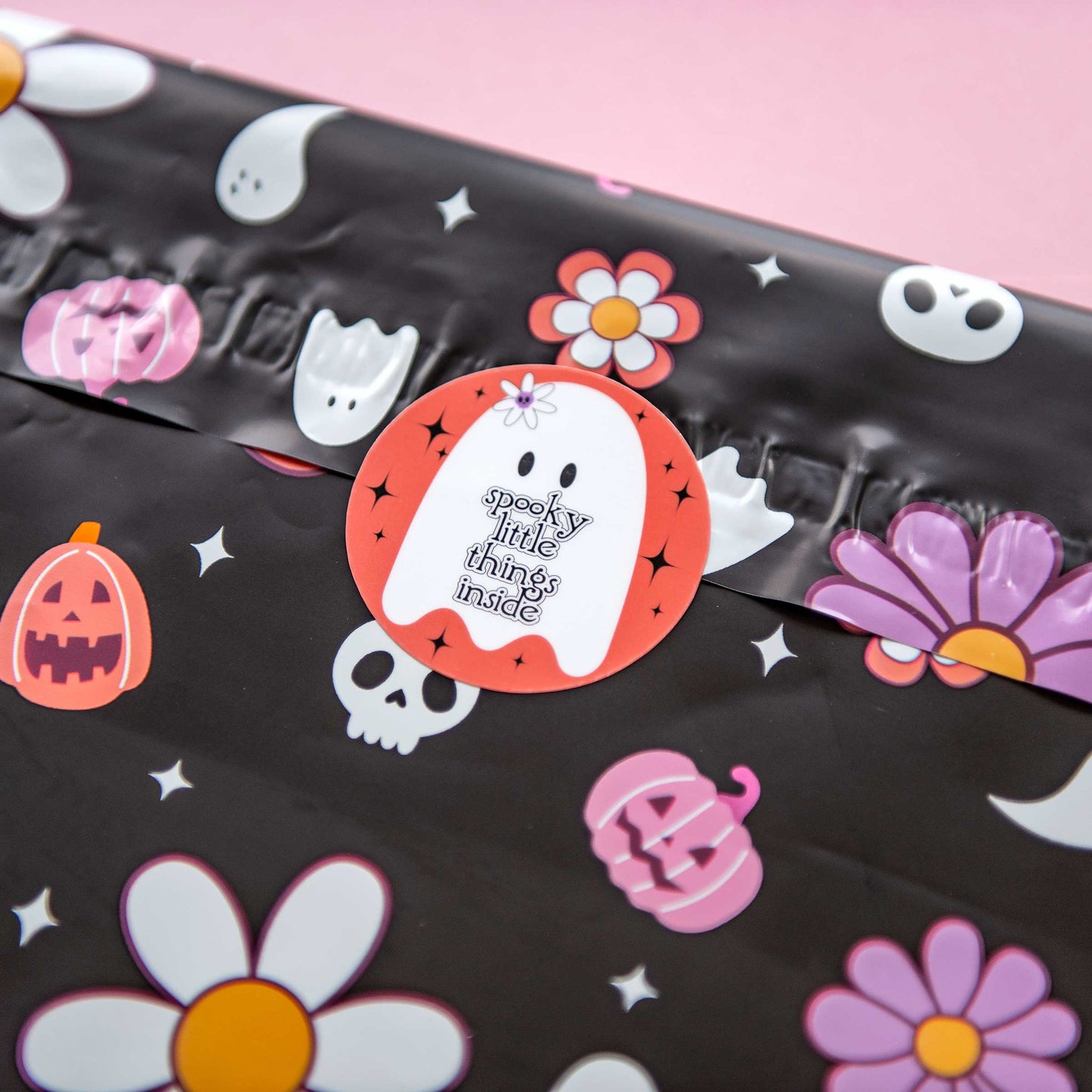 cute halloween thank u stickers for customer thank you packaging shipping boutique supplies