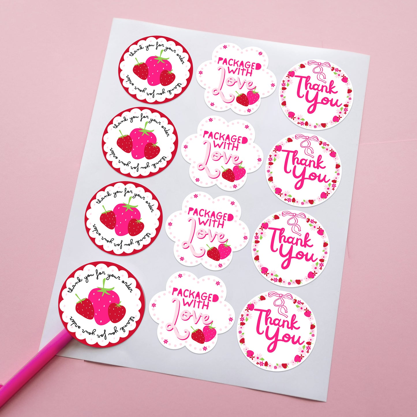 customer thank you stickers packaging shipping boutique stickers for biz