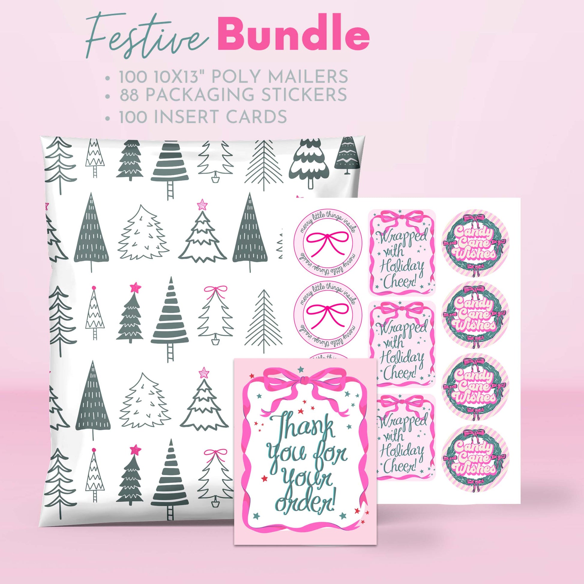 christmas polymailers holiday shipping supplies for boutique owner