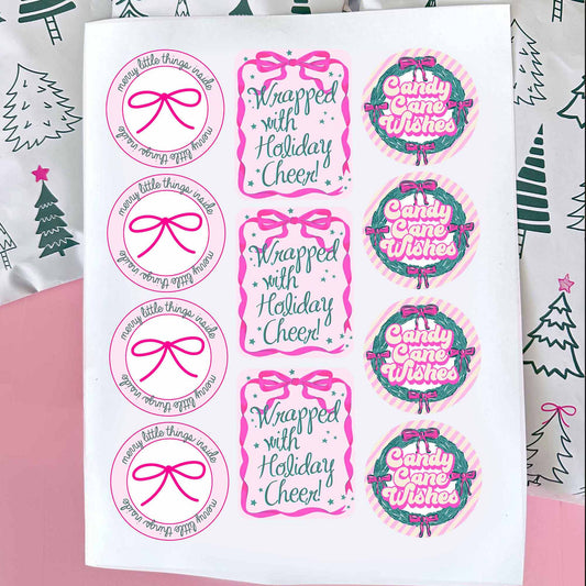 holiday shipping christmas poly mailer cute shipping supplies custom polymailer stickers
