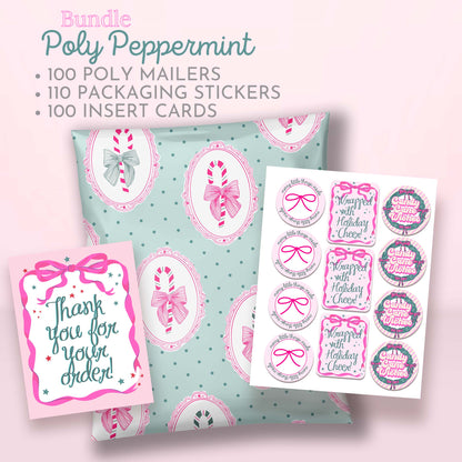 Christmas Poly Mailers Bundle | Poly Peppermint