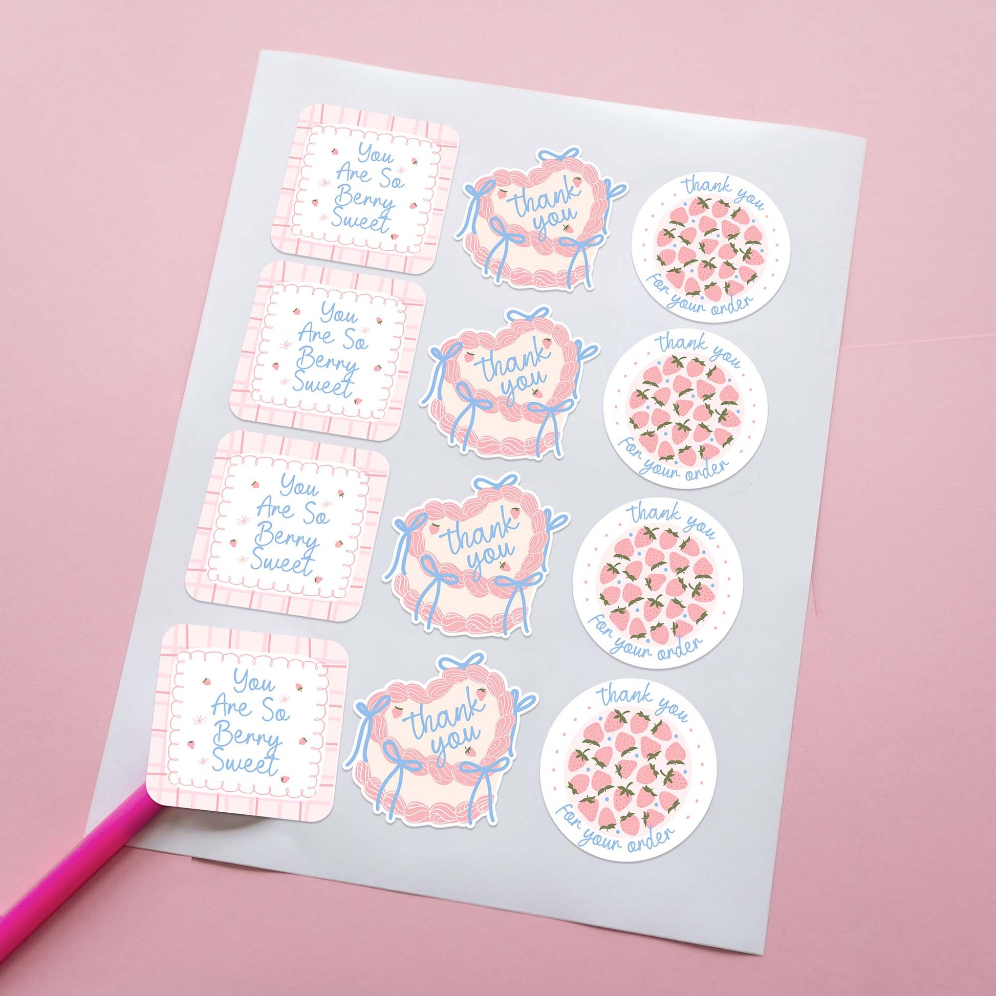 customer service thank you stickers for small business cute packaging shipping mailing envelope