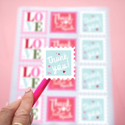 Poly Postage Thank You Stickers | 2" Matte | 48pk