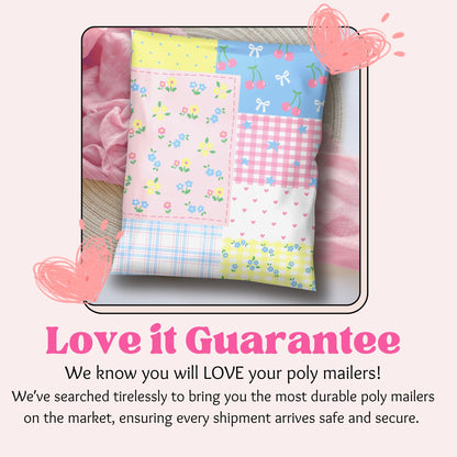 shipping bags for small business shipping packaging and mailing in cute patchwork design