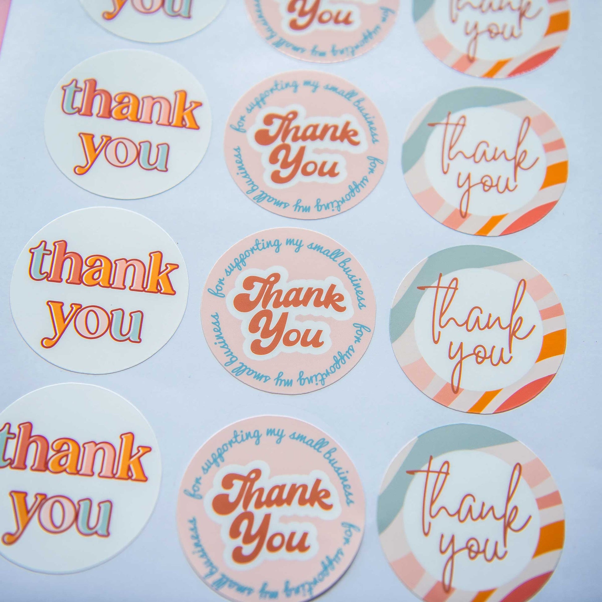 custom packaging small business thankyou stickers