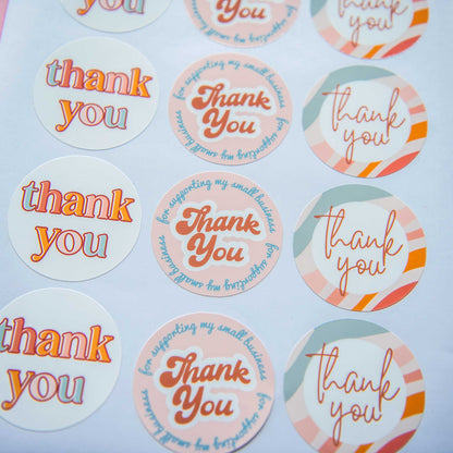 custom packaging small business thankyou stickers