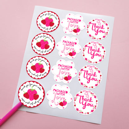 customer thank you stickers packaging shipping boutique stickers for biz