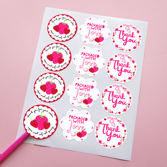 customer thank you stickers packaging shipping boutique stickers for biz